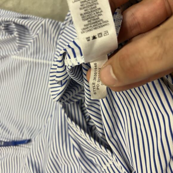 Vineyard Vines Men's Large Sankaty 1/4 Zip Performance Pullover Striped Blue - Picture 6 of 7